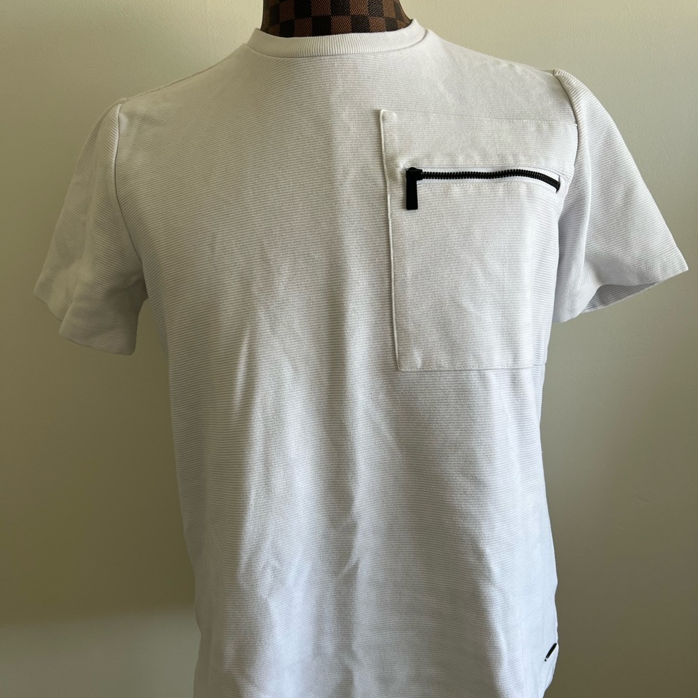 Sean John Men's White T-Shirt with Pocket size m